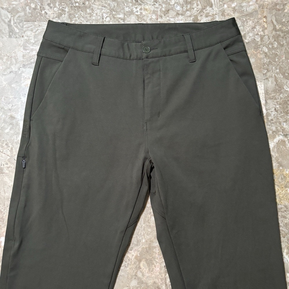 BYLT Everyday Pant 2.0 Mens Large Green Performance Stretch Tapered Chino 30"